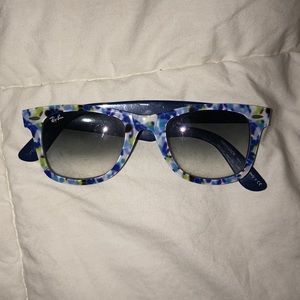 Ray-Ban Blue Flowered Wayfarers